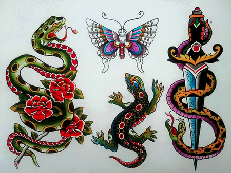 Tattoos - Traditional Flash Set Pg 3 - 104188